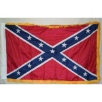vendor-unknown Rebel Flags & Confederate Flags Rebel Cotton with Fringes Flag 3 x 5 ft.