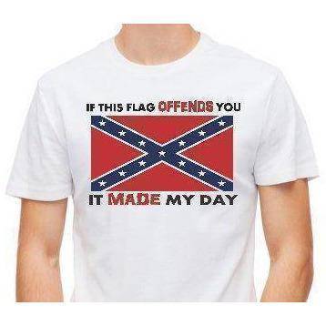 vendor-unknown Rebel Flags & Confederate Flags Rebel If Offends, Makes My Day (L)