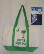Vendor unknown Rebel Flags Confederate Flags White and Green South Carolina Beach Bag