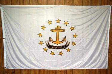 vendor-unknown Search Flags by Quality Rhode Island Knitted Nylon 5 x 8 Flag