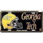 vendor-unknown Sports Items Georgia Tech [helmet] Yellow Jackets - College License Plate