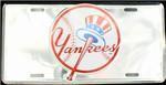 vendor-unknown Sports Items NY New York Yankees MLB Chrome License Plate