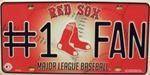 vendor-unknown Sports Items Red Sox #1 Fan MLB License Plate