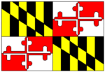 vendor-unknown US State Flags Maryland 3 x 5 Nylon Dyed Flag with Pole Hem (USA Made)