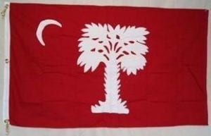 vendor-unknown US State Flags South Carolina Red Cotton Flag 3 x 5 ft.