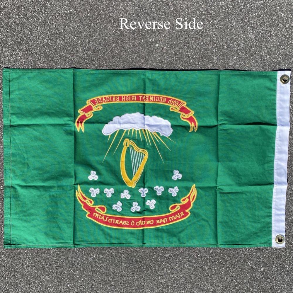 2x3 69th Regiment Irish Brigade Premium 100% Cotton Flag 2'x3' Grommets 2 Clips 