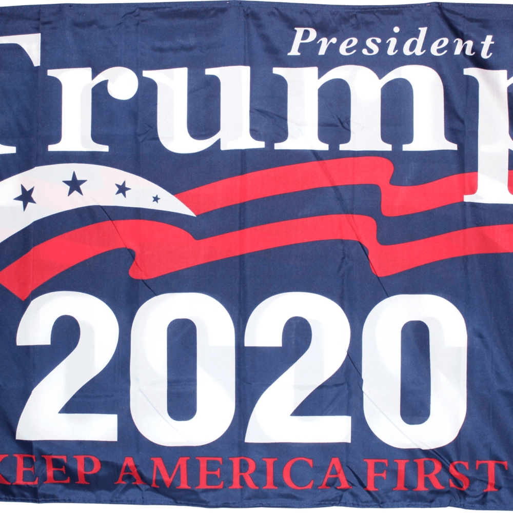 3X5 Ft Double Sided President Trump Keep America First 2020 Flag - Blue Rough Tex
