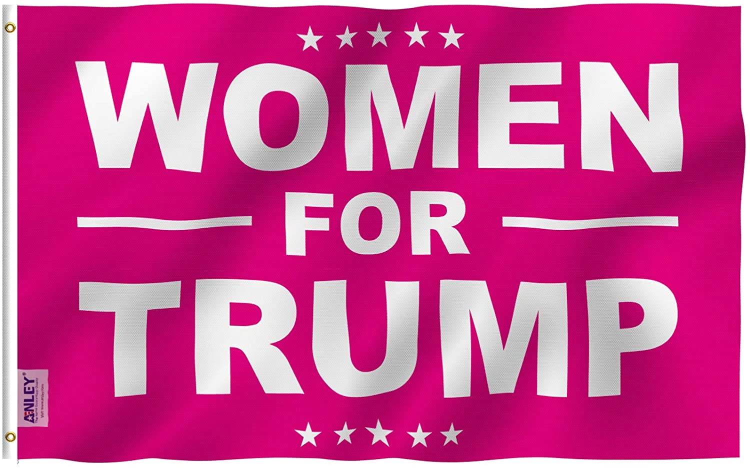 Women For Trump Pink 100D 12x18 12"x18" Stick Flag 30" Wood Staff