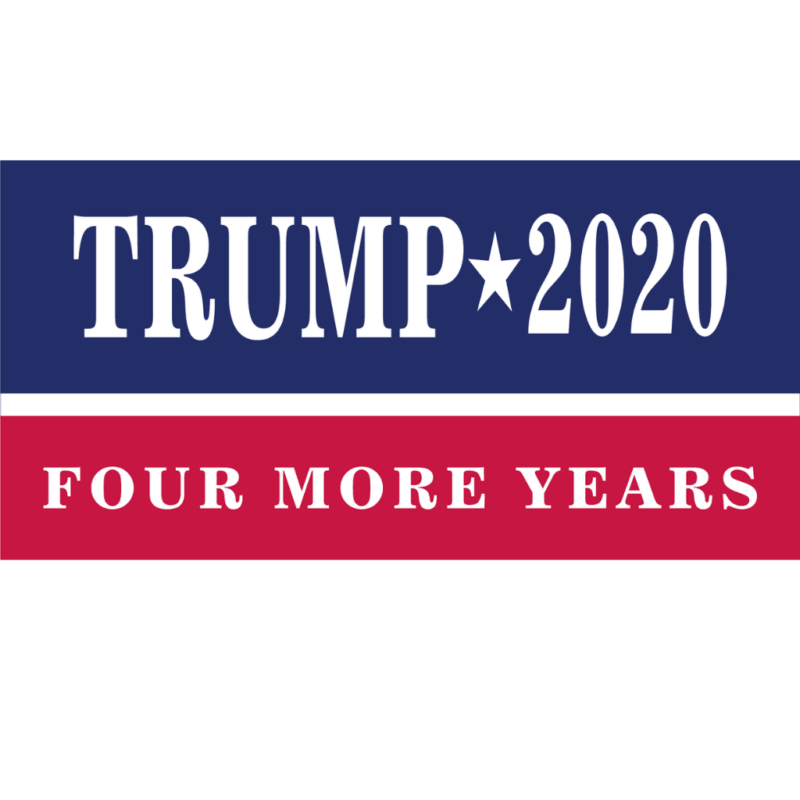 Trump * 2020 Four More Year Bumper Sticker Single