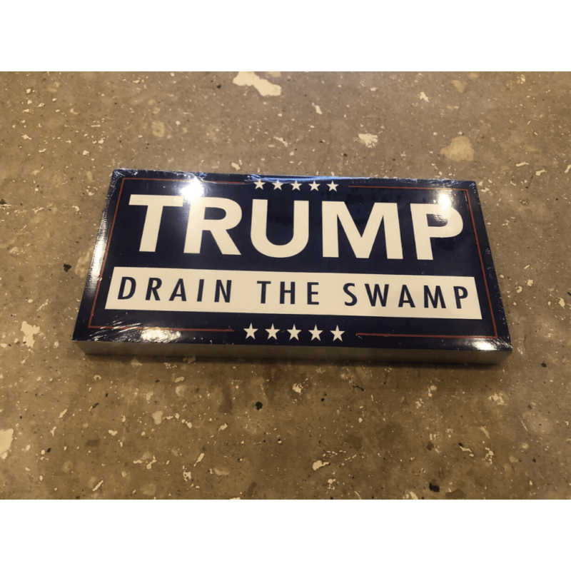 Drain The Swamp Trump Bumper Sticker Single