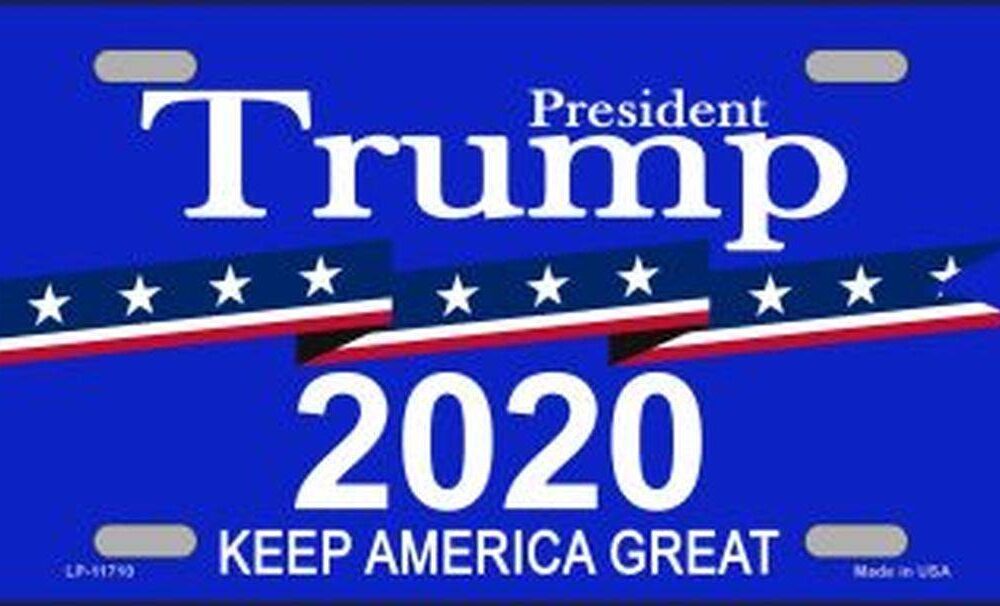 Trump 2020 Keep America Great Metal License Plate Made In Usa