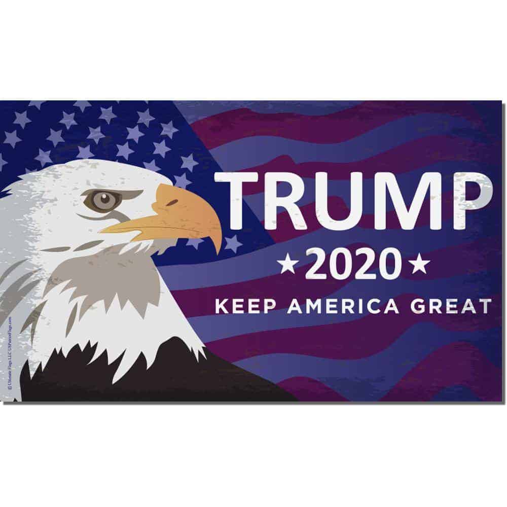 Trump Eagle 2020 flag 3x5 Polyester American Eagle Proudly Displayed Beau New 