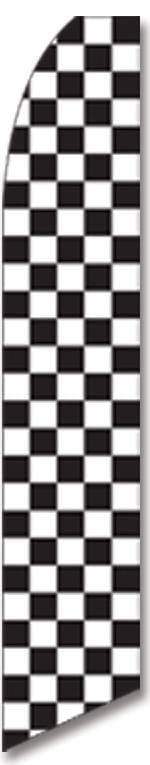 vendor-unknown Additional Flags Black and White Checkered Advertising Flag (Complete set)
