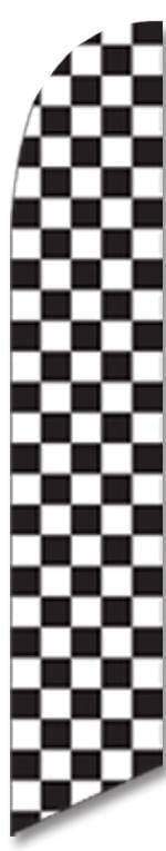 vendor-unknown Advertising Flags Black and White Checkered Advertising Banner (banner only)