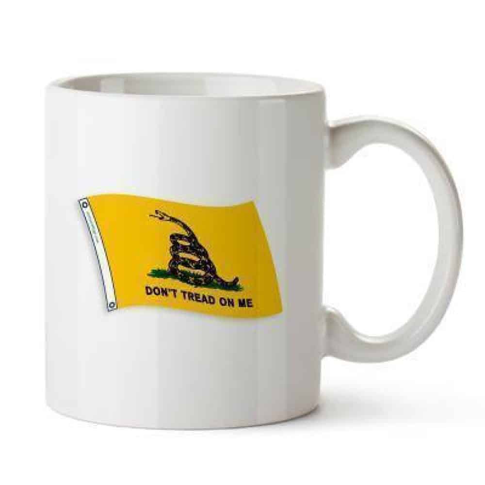 vendor-unknown Coffee Mug Gadsden Don't Tread On Me Mug Yellow Mug
