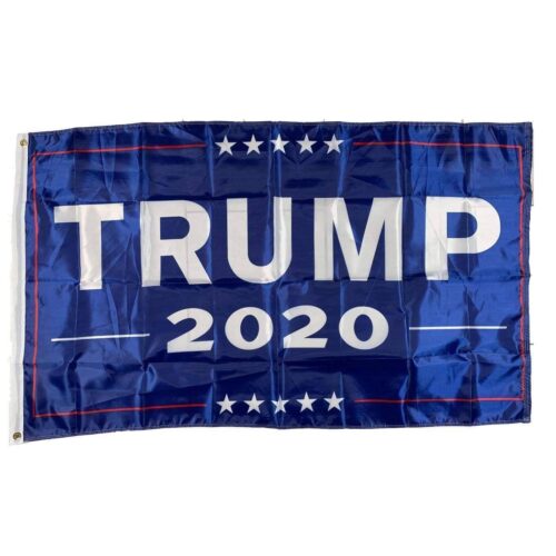 vendor-unknown Flag 3x5 Trump 2020 Flag - Blue Background - 3 x 5 ft - Nylon Printed