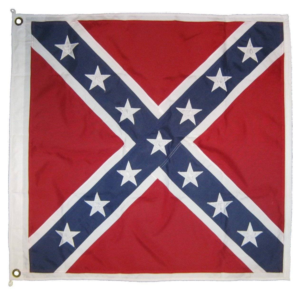 RU Flag 52x52 Inch Rebel, Confederate Battle Flag Calvary Cotton with Grommets