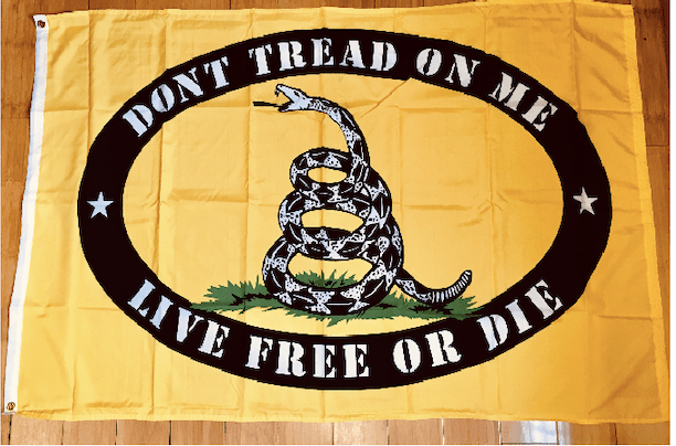 Gadsden Don't Tread on Me Realistic Rattlesnake Flag 3x5 Ft Banner Grommets 100D