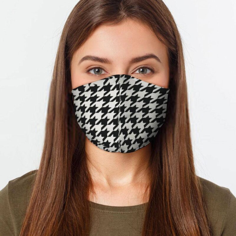 Houndstooth Face Cover Womens Clothing