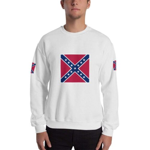 Ultimate Flags Shipping Option White / S Confederate Battle Flag Unisex Sweatshirt