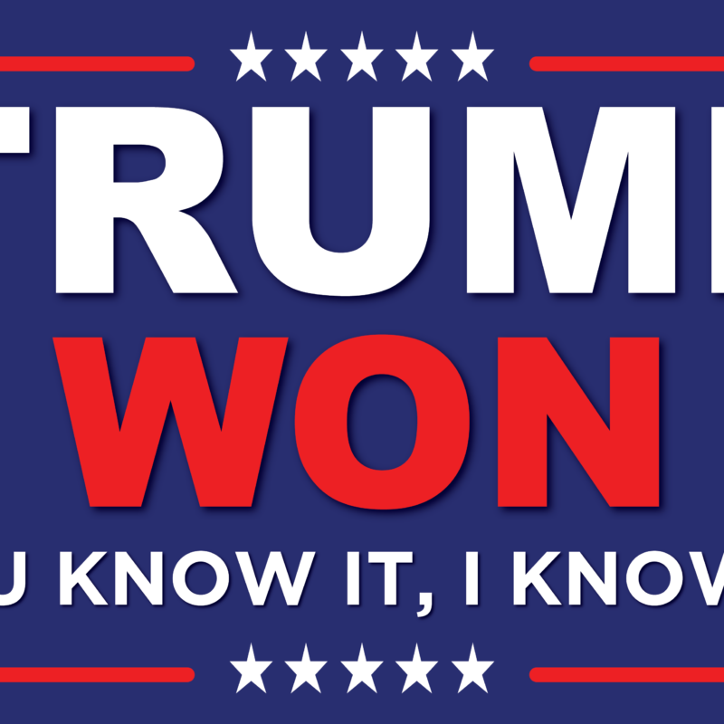 Trump Won You Know It, I Know It Flag – Made in USA