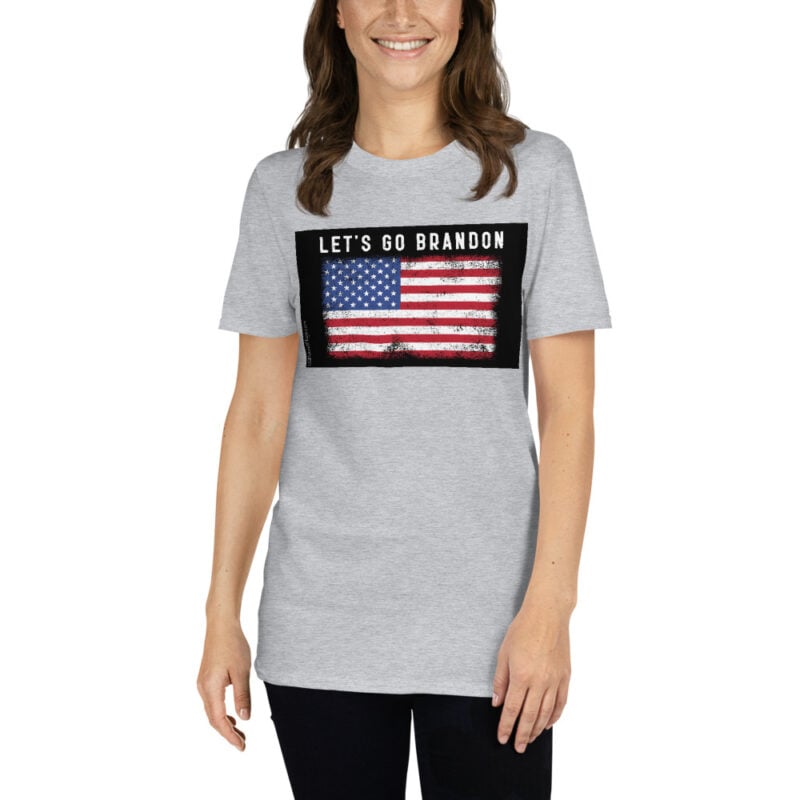 Let’s Go Brandon USA Flag Short-Sleeve Unisex T-Shirt