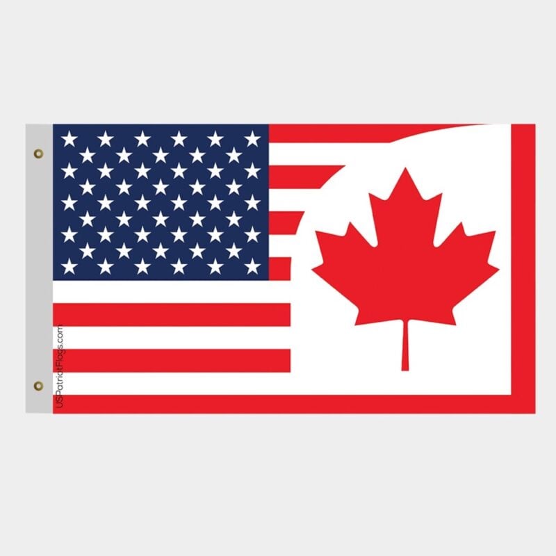 USA Canada Friendship flag