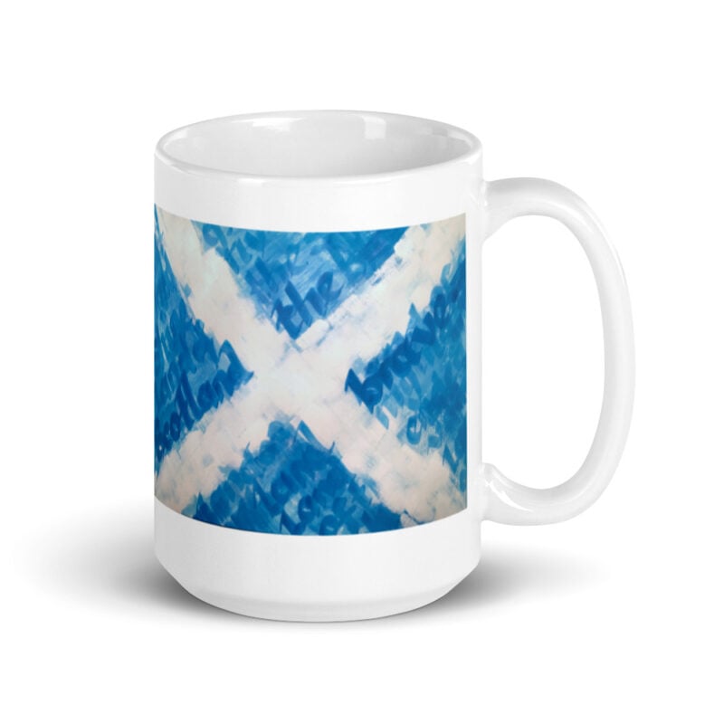 Scotland the Brave White glossy mug