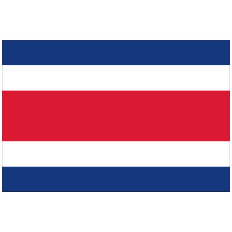 Costa Rica (No Seal) Flag Sewn – Made in USA