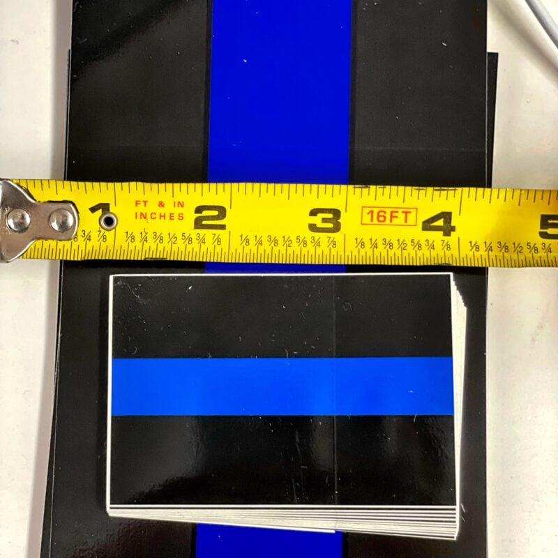 Police Thin Blue Line Flag Bumper Sticker