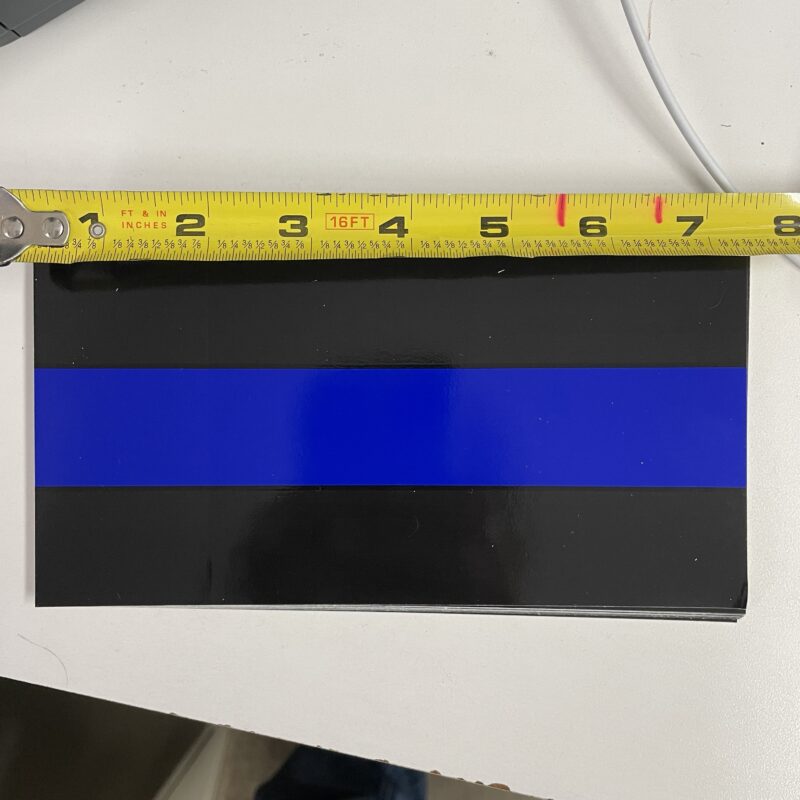 Police Thin Blue Line Flag Bumper Sticker