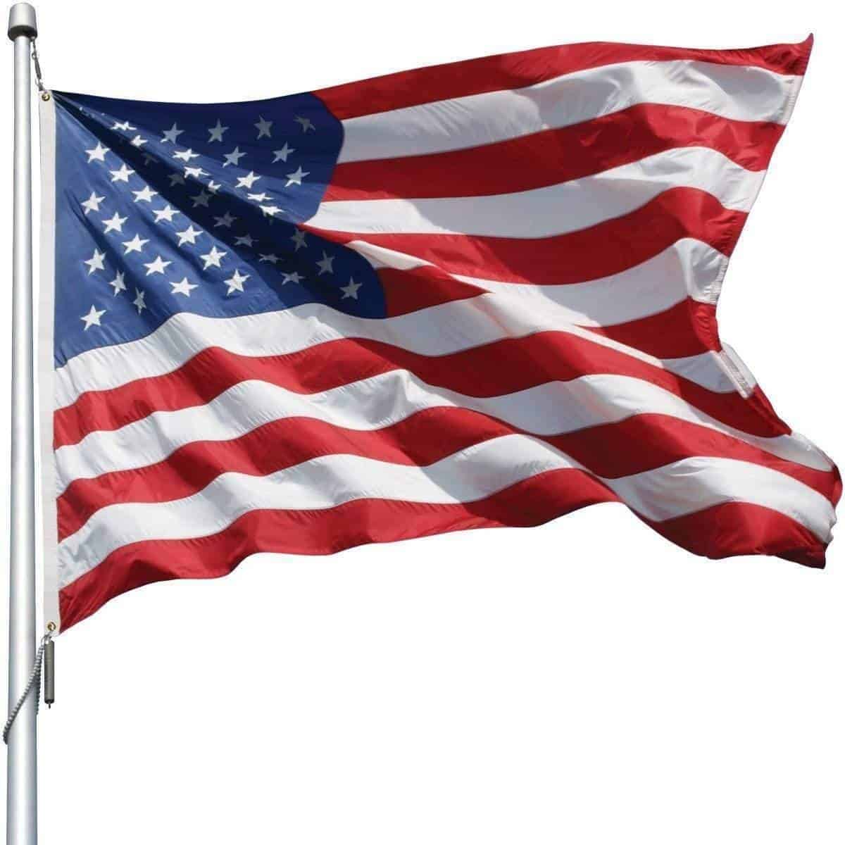 US Flag Titan SolarMax Nylon Embroidered Stars Sewn Stripes Made in USA 